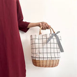 Wicker Basket Bag