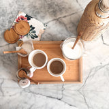 DAISYLIFE Natural and Eco-Friendly Bamboo Tea/ Coffee / Snacks / Food Serving Tray for guests or everyday use
