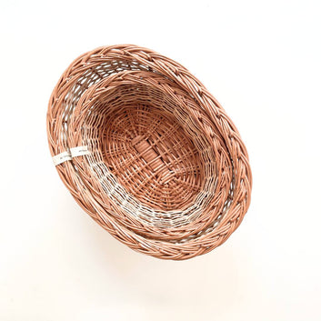 Deep Oval Dish Wicker Basket