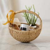Half Moon Wicker Basket