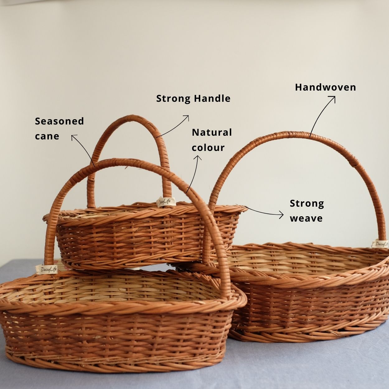 DaisyLife Heart Wicker Basket for corporate gifting, festive and personal gifting