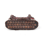 DAISYLIFE Natural and Eco-Friendly Coconut Shell Handbag - Red and Brown color