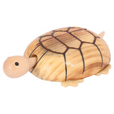 DAISYLIFE Natural and Eco-friendly Natural Wooden Turtle / Tortoise with movable wheels for kids below 2 years