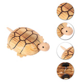 DAISYLIFE Natural and Eco-friendly Natural Wooden Turtle / Tortoise with movable wheels for kids below 2 years