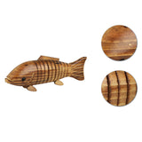 Close up of "Bubbles" Wooden Fish .