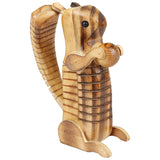 Closeup of DaisyLife "Skippy" Wooden Squirrel with Chestnut