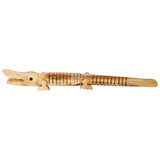 Close up of "Jaws" Wooden Alligator used for office décor