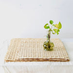 Square Bamboo Lightweight, skilfully handwoven natural bamboo Mesh Mat for DIYs and decor