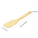 DAIYSLIFE Natural and Eco-Friendly Bamboo Spatula Spoons for non-stick pans