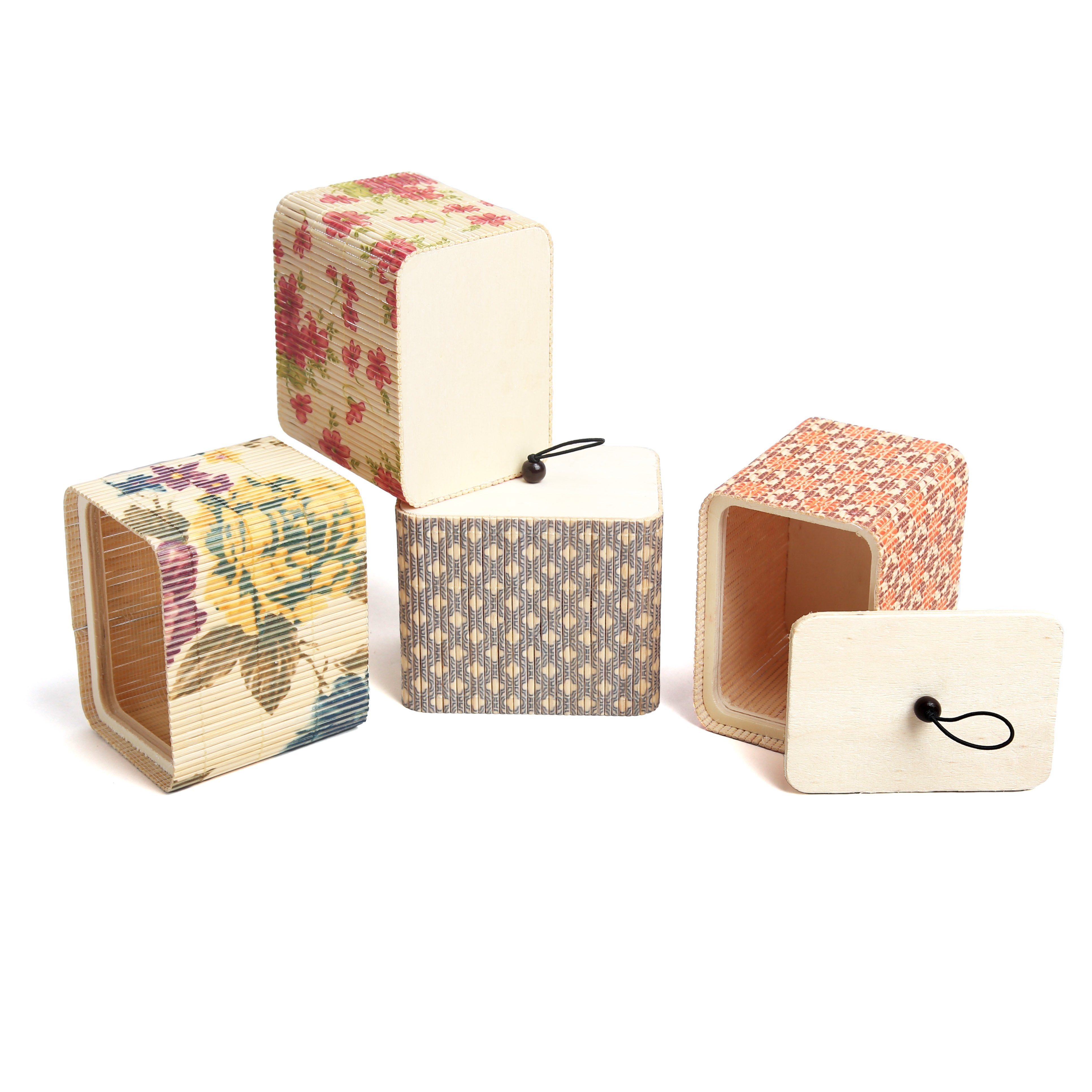 DAISYLIFE Natural and Eco-friendly open lid tall bamboo storage box for jewelry, stationery and as gift box