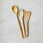 DAIYSLIFE Natural and Eco-Friendly Bamboo Spatula Spoons for non-stick pans
