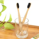 Natural Bamboo Toothbrush with Activated Charcoal Bristles