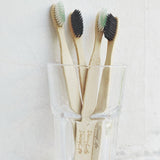 Natural Bamboo Toothbrush with Activated Charcoal Bristles