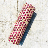 Pink Colour lightweight, finely handwoven natural star bamboo sheet