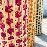 Colourful and natural shade lightweight, finely handwoven natural bamboo sheet