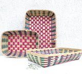 Green Bamboo Tray Gift Basket Set