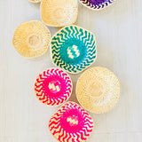 DaisyLife natural green purple pink color bamboo baskets for wall installation decor