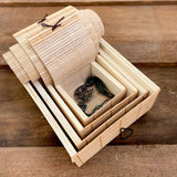 Jewellery inside Beige gift box set of 4