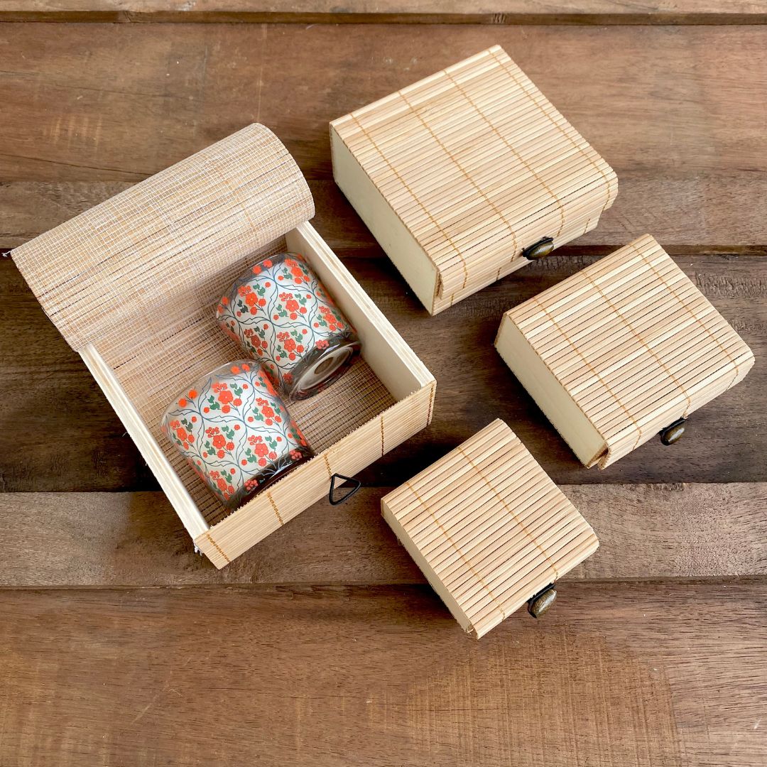 Candles inside Beige gift box set of 4