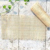 A checks pattern in lightweight, finely handwoven natural bamboo sheet to add more texture to your DIY
