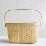 DaisyLife natural bamboo basket with handle