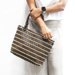 DAISYLIFE Natural and Eco-friendly Fashion 'Linear' coconut tote bag Brown Colour, casual, office use