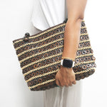 DAISYLIFE Natural and Eco-friendly Fashion 'Linear' coconut tote bag Brown Colour, casual, office use