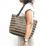DAISYLIFE Natural and Eco-friendly Fashion 'Linear' coconut tote bag Brown Colour, casual, office use