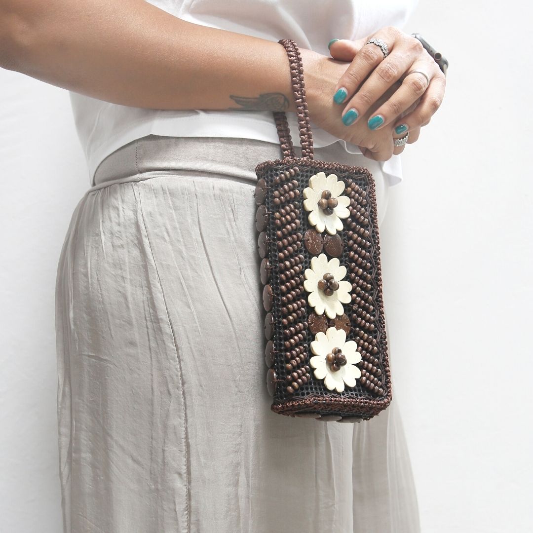 DAISYLIFE Natural and Eco-friendly Fashion Purse/Bag - Brown Color, multi-color, casual, party wear
