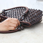 Closeup of DaisyLife coconut bags as natural fashion. A beautiful accessory to add to your outfit.