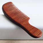 wide tooth and fine tooth Solid wooden combs made from the beech tree.