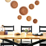 Basket put on wall for wall decor on dining table