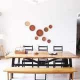 Basket put on wall for wall decor on dining table