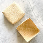 Top view of Handmade natural Bamboo box with lid for storage