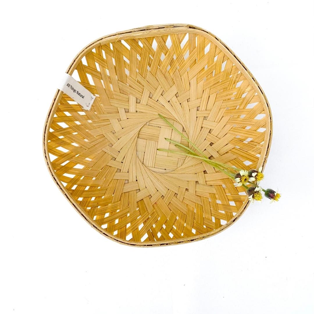 Hexa Bamboo Basket Natural, simple bamboo multi-purpose baskets