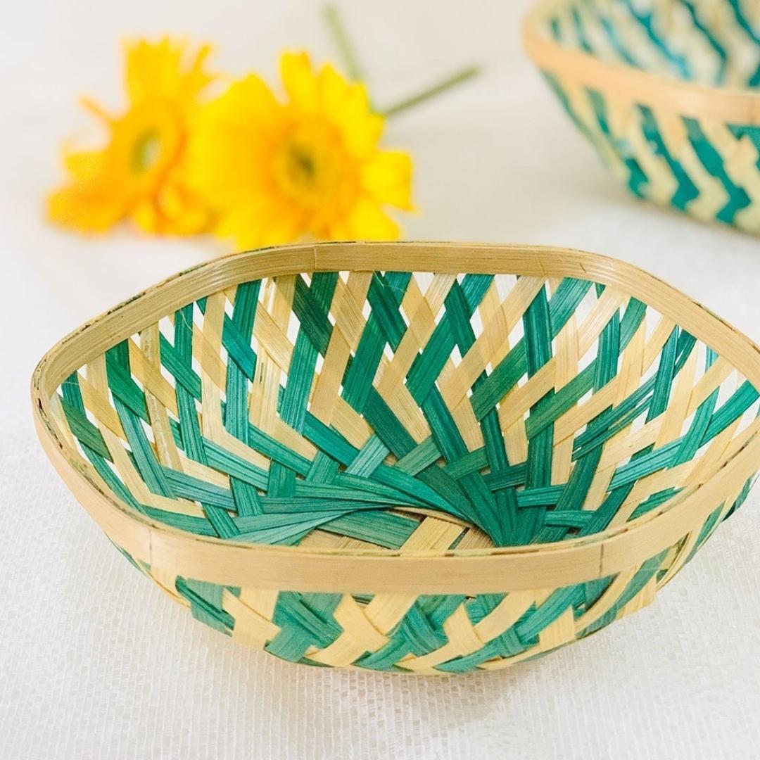 Hexa Bamboo Basket Natural, simple bamboo multi-purpose baskets