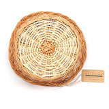 DAISYLIFE Natural Wicker Round Basket for storage and display