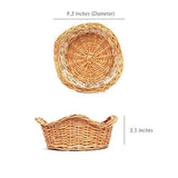 DAISYLIFE Natural Wicker Round Basket for storage and display