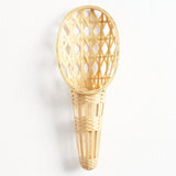 Natural bamboo wallflower vase front view