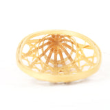 Natural bamboo wallflower vase top view