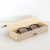 Natural bamboo box for storage and as spectacle case