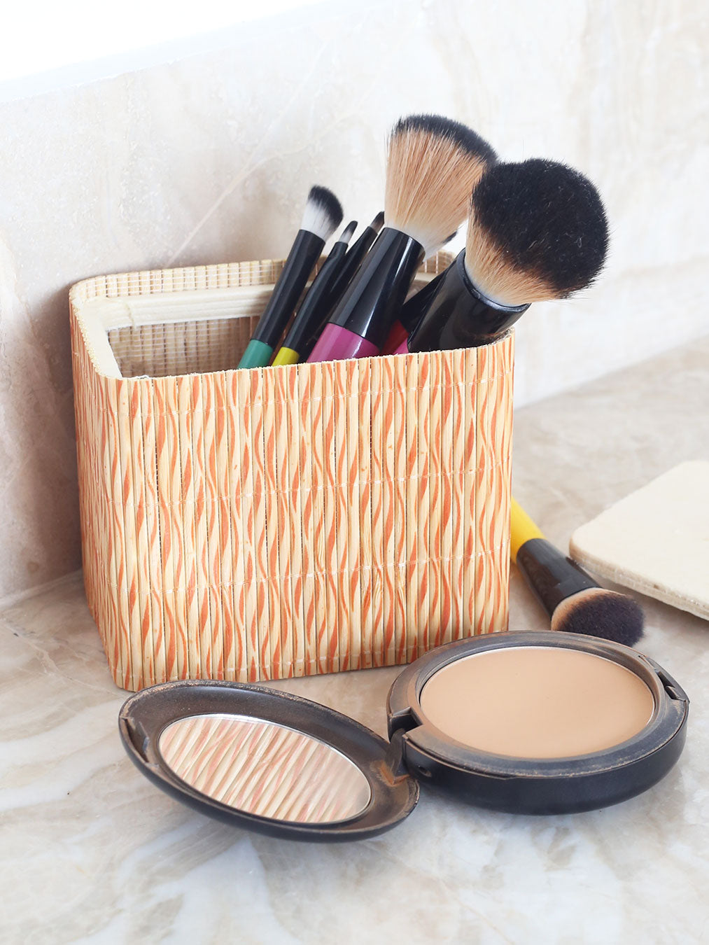 DAISYLIFE Natural and Eco-friendly open lid tall bamboo storage box for jewelry, stationery and as gift box