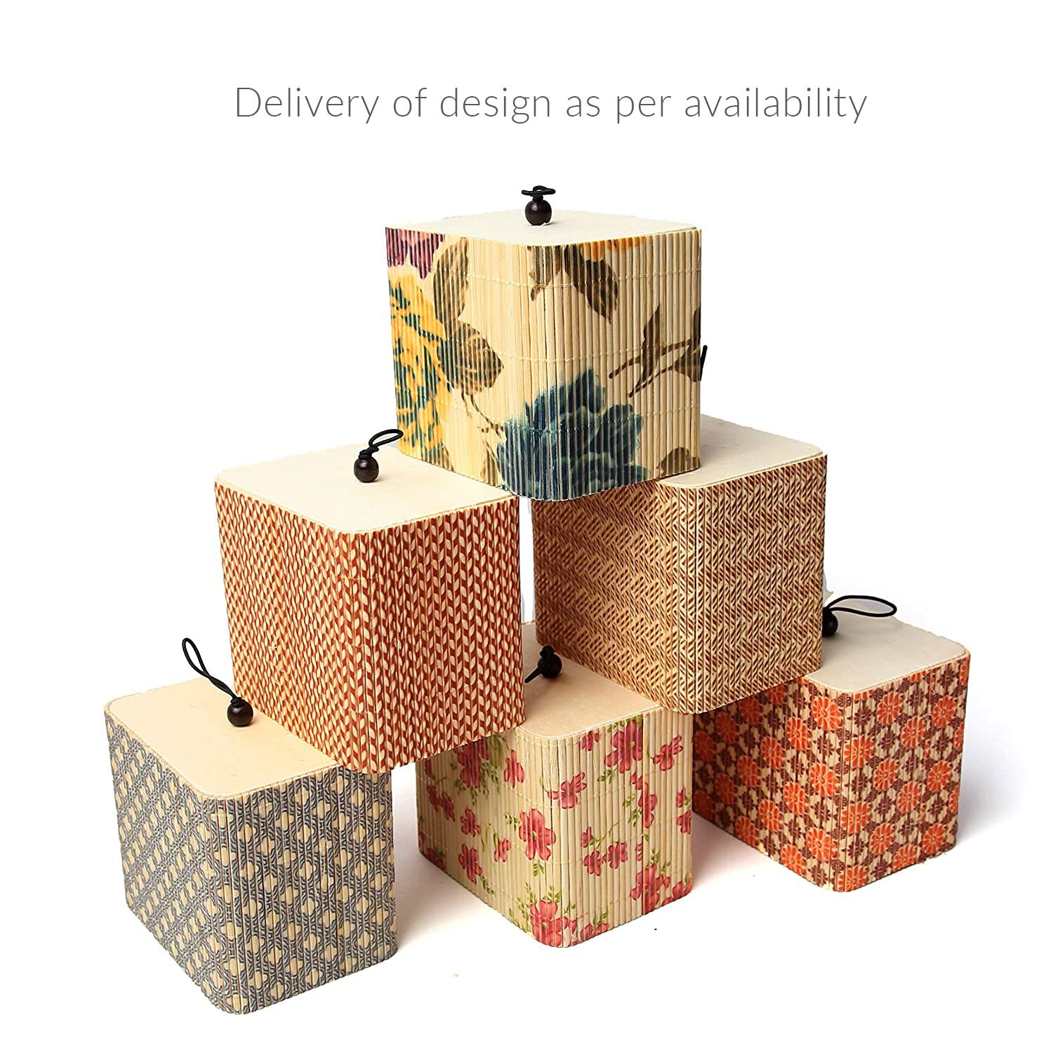 DAISYLIFE Natural and Eco-friendly open lid tall bamboo storage box for jewelry, stationery and as gift box