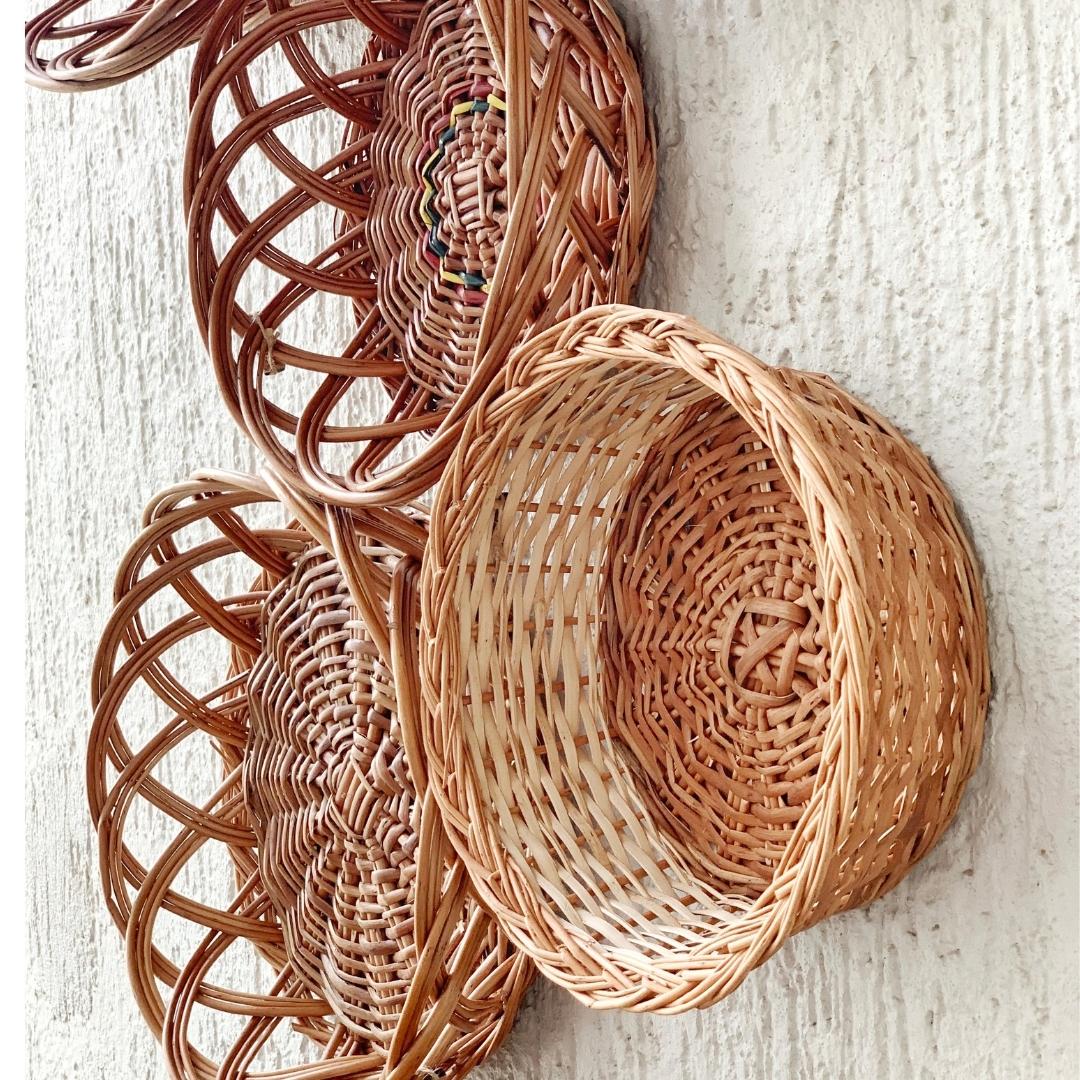 Close up North Star Wall Baskets in gallery