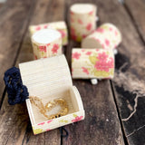 Jewellery kept inside Pink floral gift box set of 6