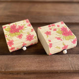 Pink flower gift box set of 2