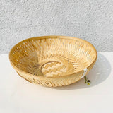 Simple, round, natural multi-purpose bamboo basket
