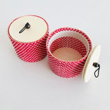 Set of 2. Bamboo storage boxes for organizing jewelry, art materials, stationery, cotton swabs or other knick-knacks