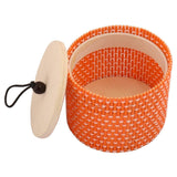 Set of 2. Bamboo storage boxes for organizing jewelry, art materials, stationery, cotton swabs or other knick-knacks