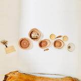 Sea wall basket arrangement for wall decor.